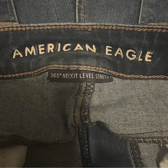 AE WOMENS NEXT LEVEL 360 STRETCH RIPPED HI RISE JEGGING - Picture 3 of 8